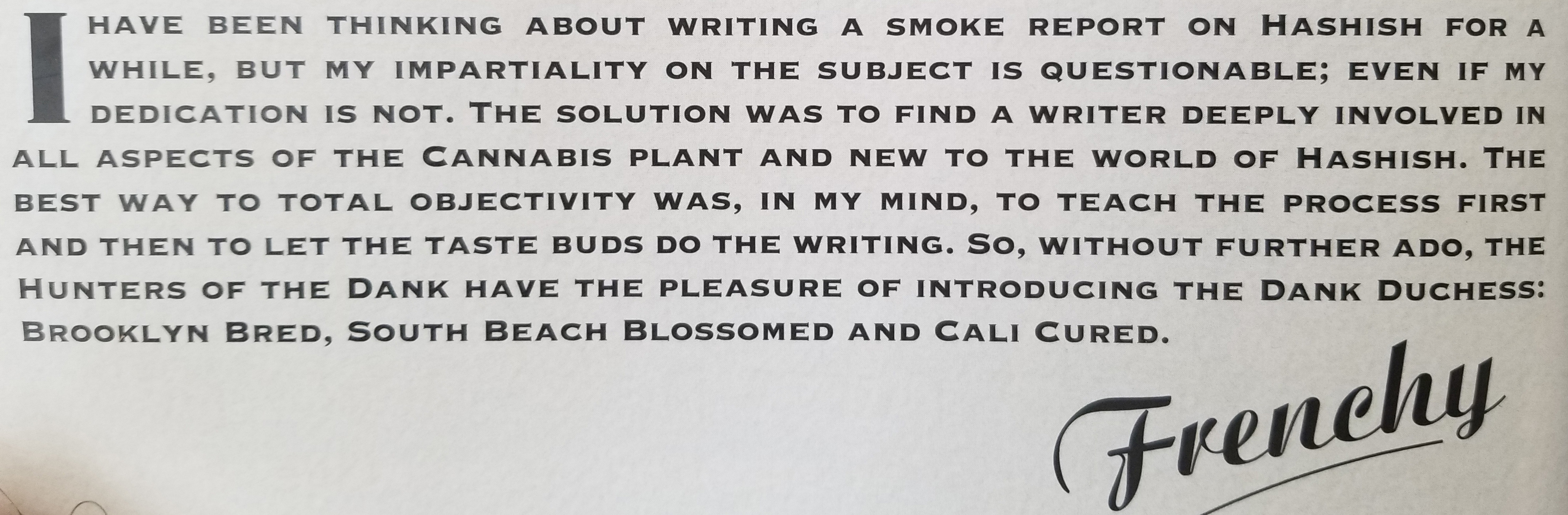 Frenchy Cannoli’s introduction of The Dank Duchess in Weed World Issue 114